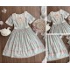 Miss Point Goose's Flower Basket Square Collar JSK(Reservation/3 Colours/Full Payment Without Shipping)